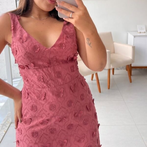 Vestido Bruna Rosa - Imagem 3