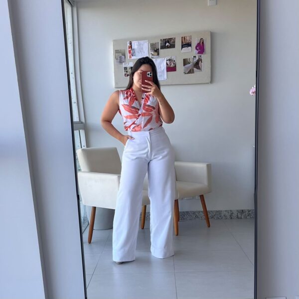 Body Ana Floral Laranja