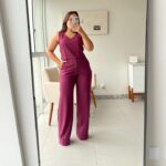 Calça Denise berinjela
