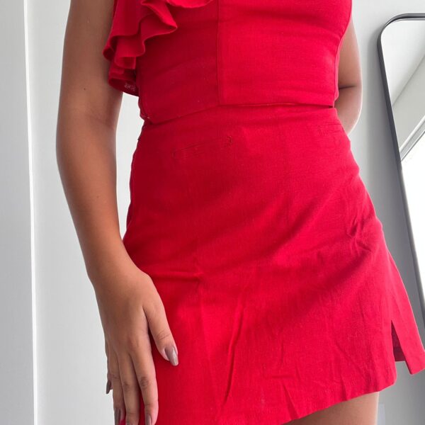 Short saia Isabella vermelho - Imagem 4