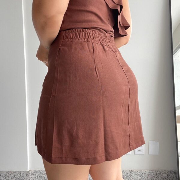 Short saia Isabella marrom - Imagem 3