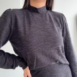 Blusa Cecília Preta manga longa